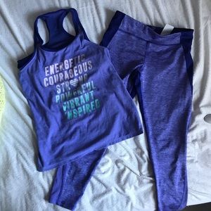 Old Navy Girls Workout leggings and tank size 10